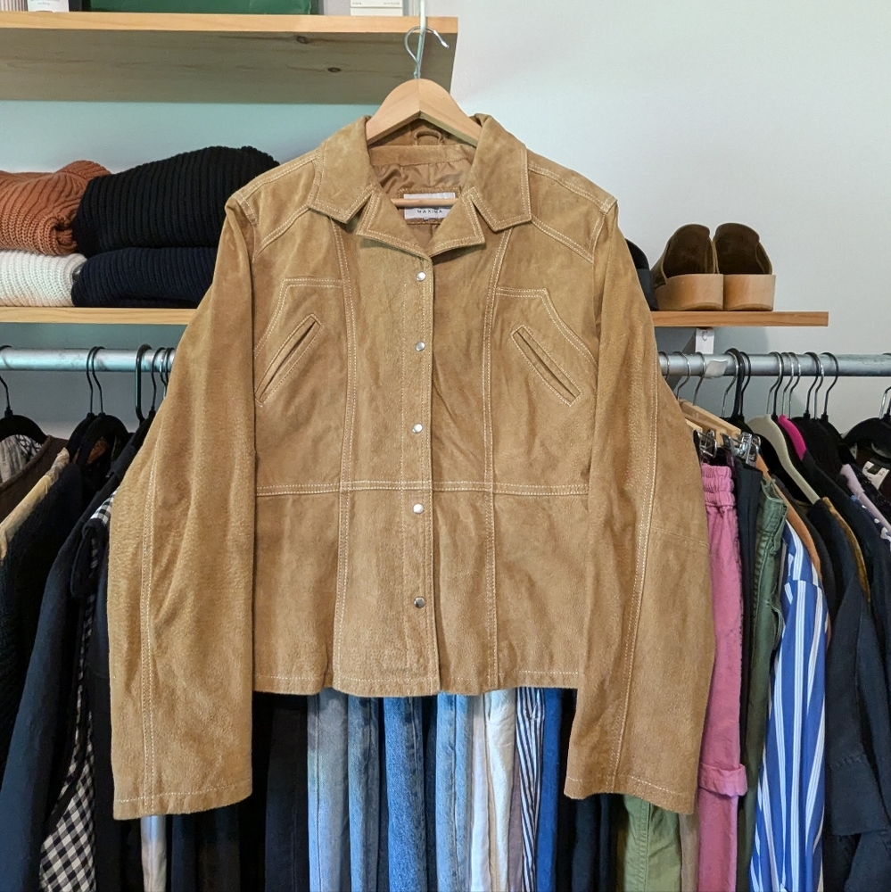 Wilsons Leather western style suede leather jacket